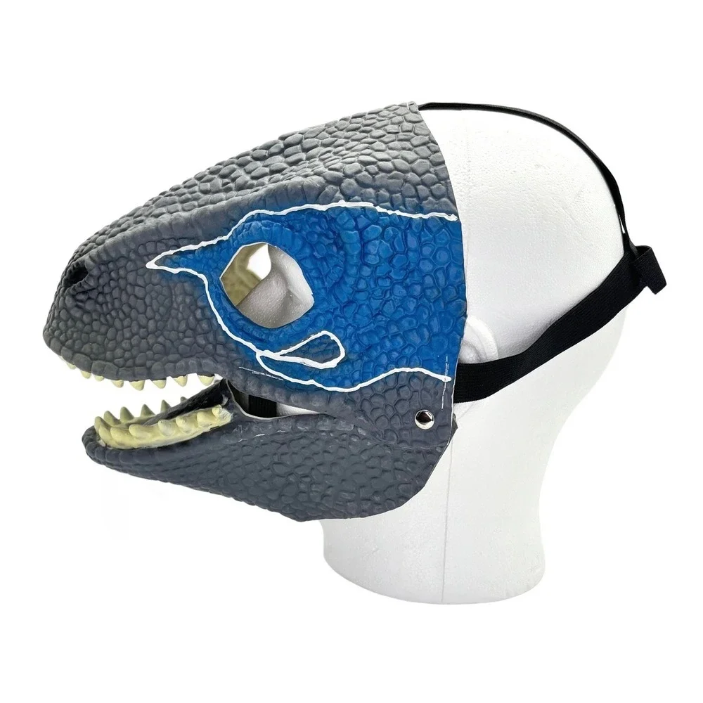 Velociraptor Jurassic World‎ Blue Dinosaur Dino Rubber Halloween Mask Raptor